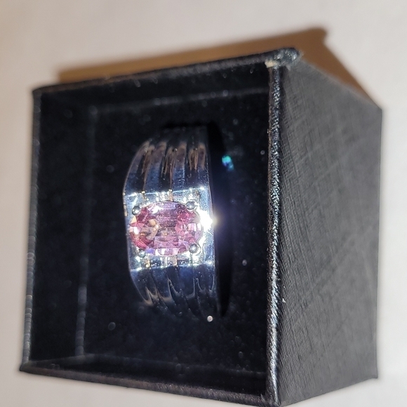 925 Pink CZ Ring New